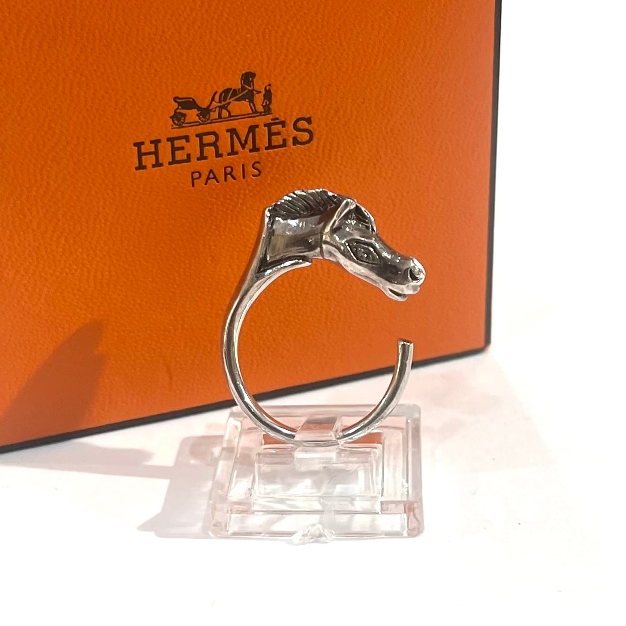 HERMÈS】【13.5号】2632 シュバルリング 馬モチーフ シルバーリング