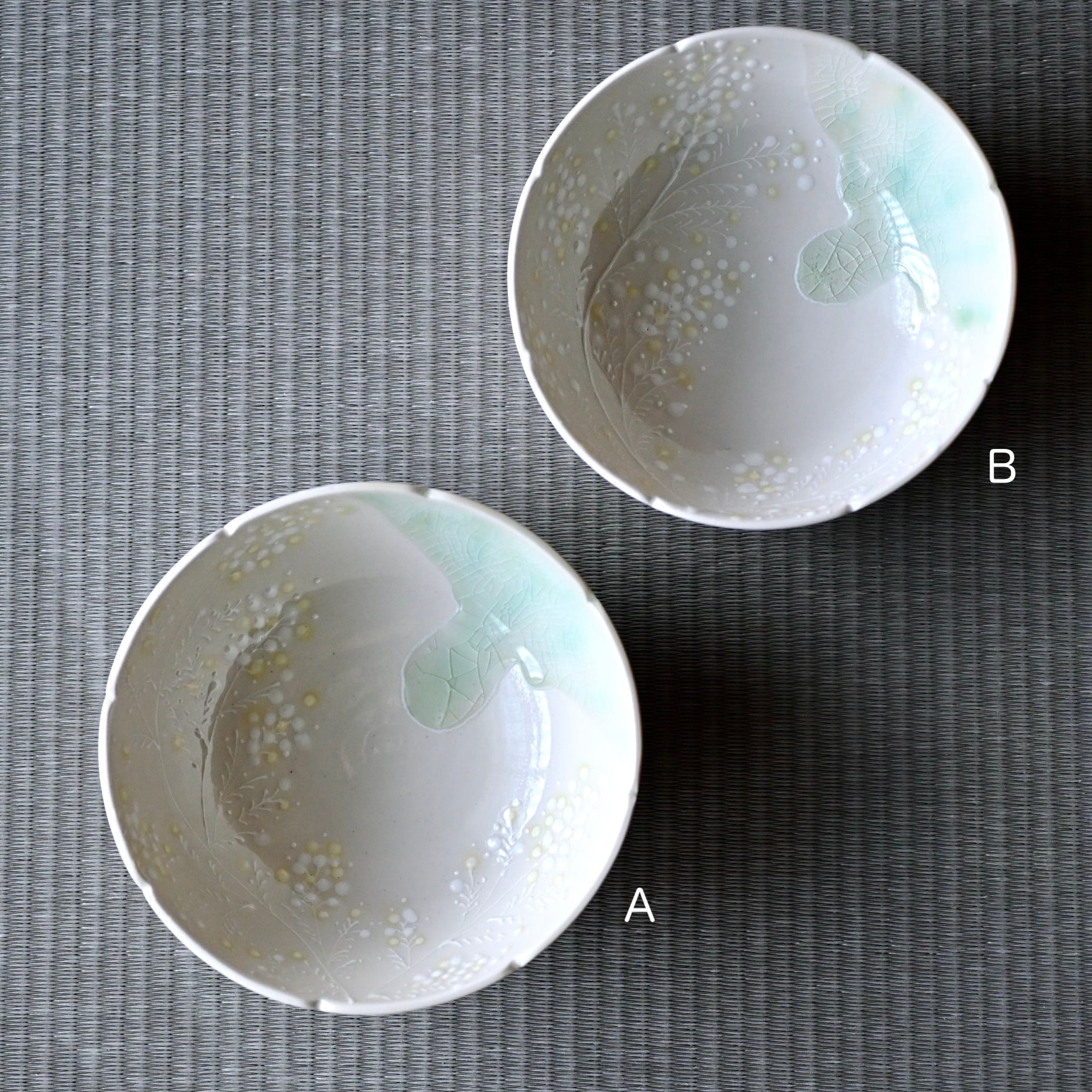 20.水辺のミモザBowl (B) | 陶工房 みかガマ ＊ のぐちみか