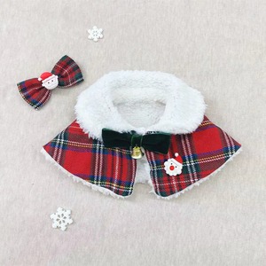 【PET】2色展開クリスマスヘアピン付きペットショール