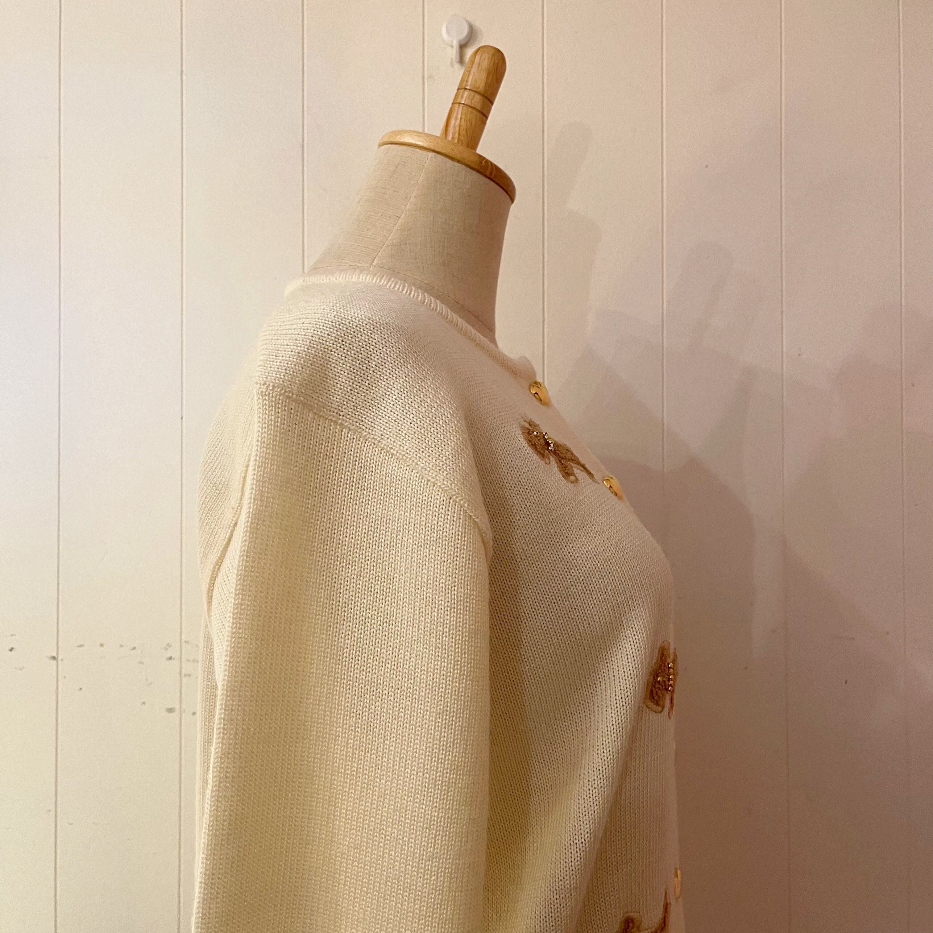 dog heart button cardigan