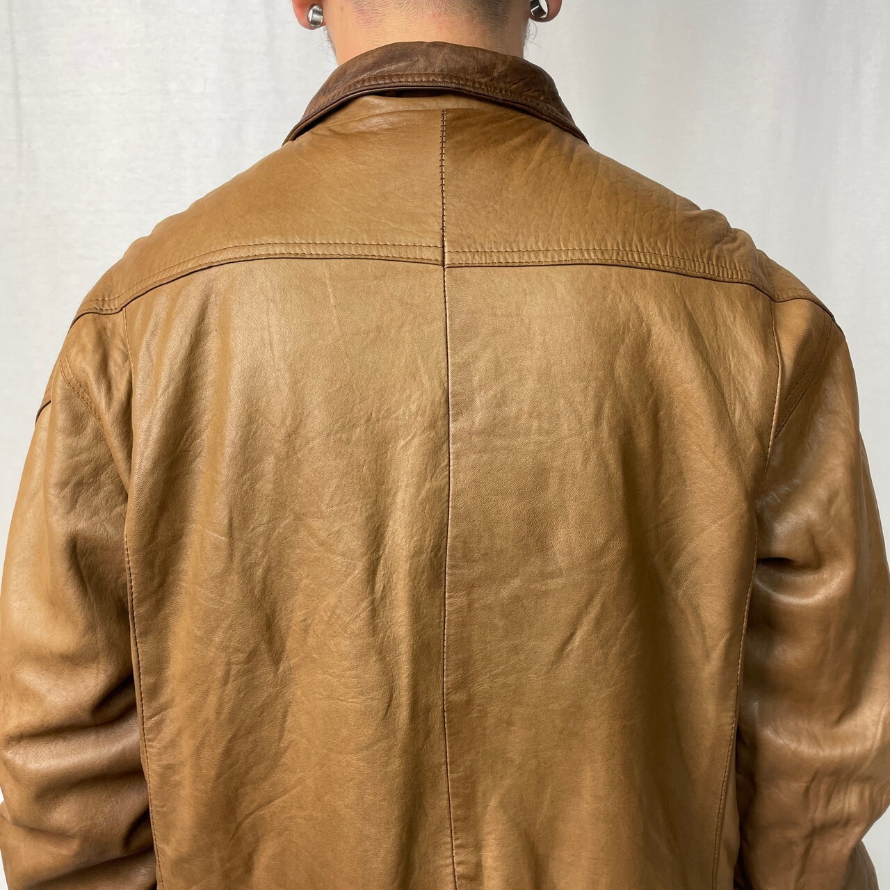 80年代 LONDON FOG ロンドンフォグ レザーブルゾン スポーツジャケット 