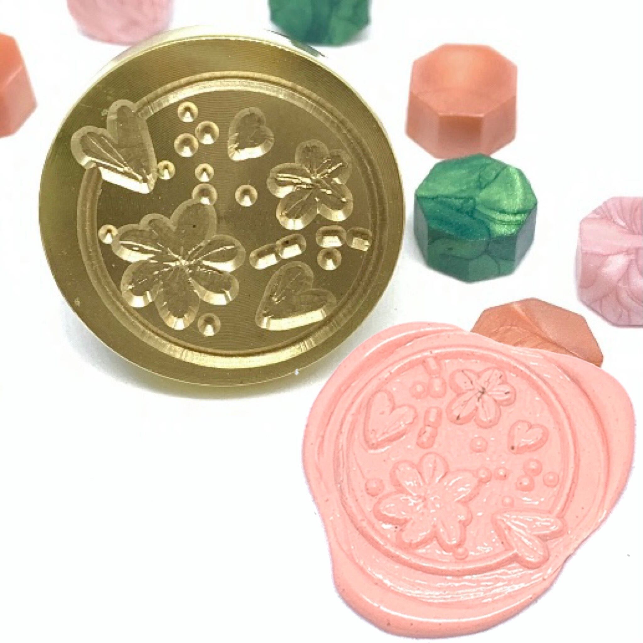 シーリングワックスシール ✩.*˚ 封蝋ステッカー 花 10枚 280 花2