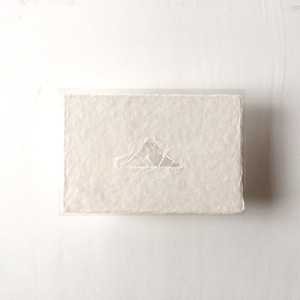 伝統工芸 西島手漉和紙　葉書（楮繊維すかし）5枚