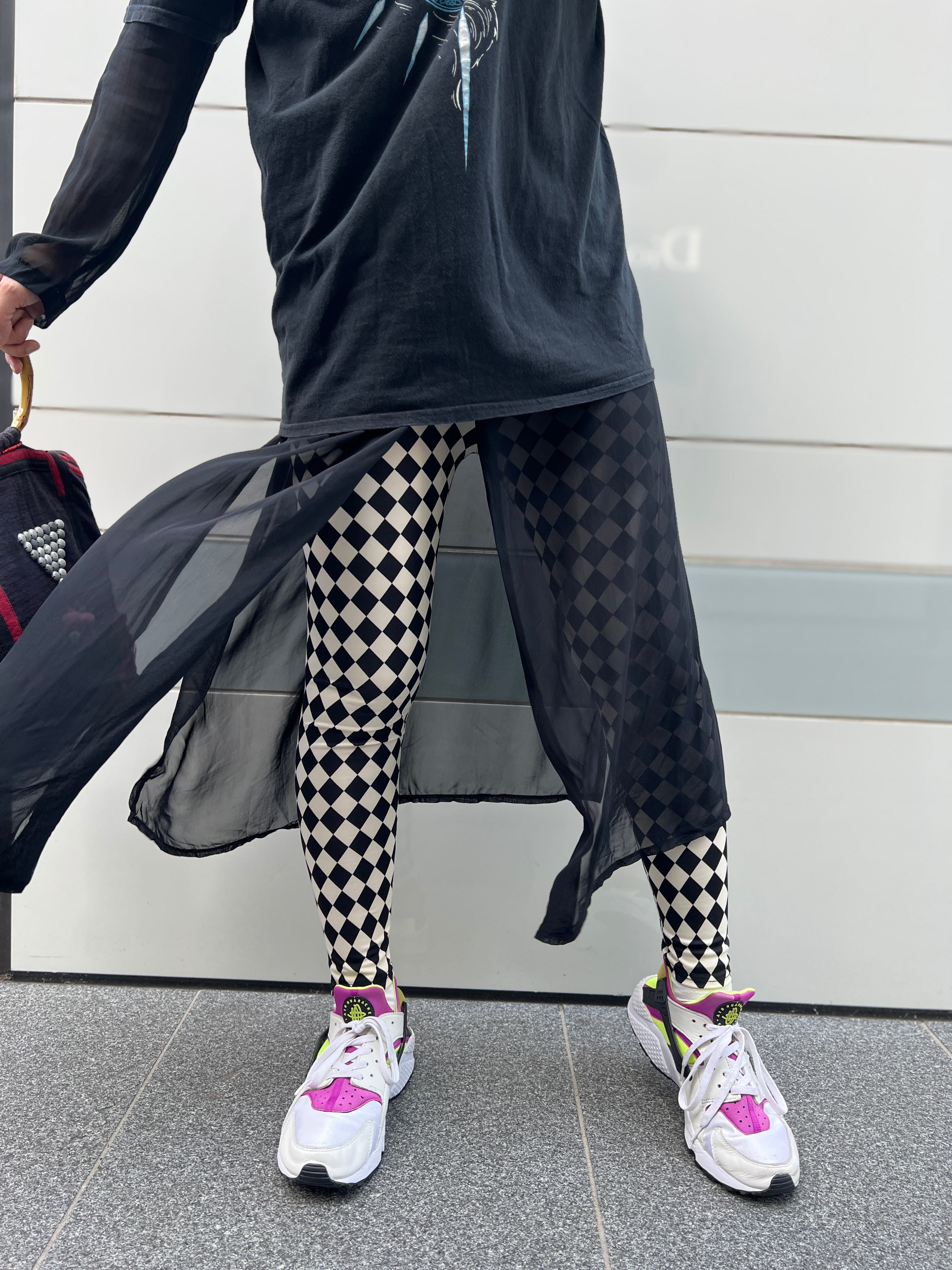 Vintage monotone leggings pants