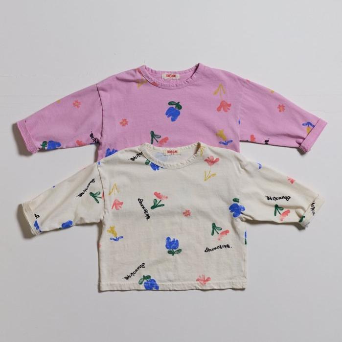 «予約»«ジュニアサイズあり»«Boneoune» フラワートップス 2colors