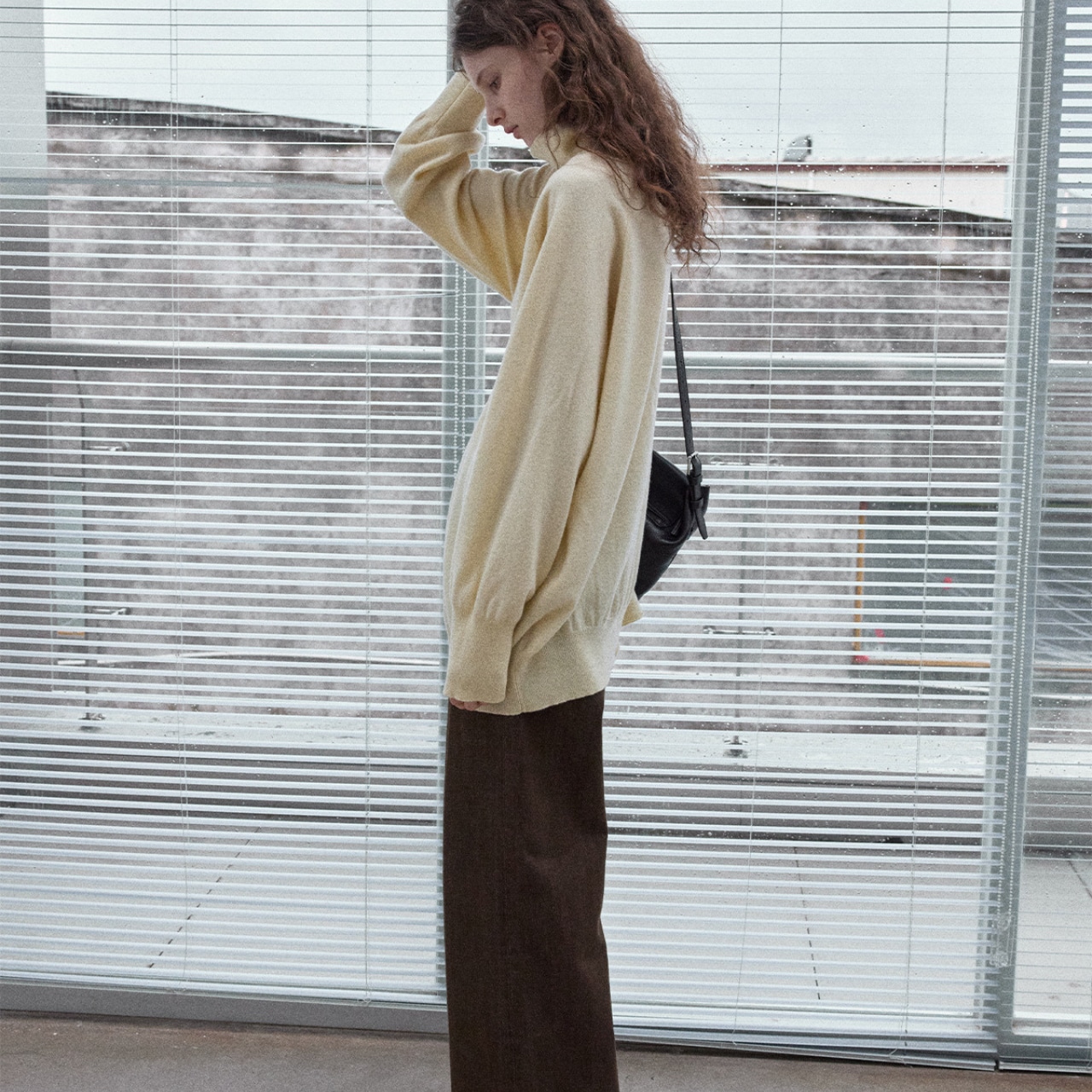 High-neck knit pullover【2color】 T3596