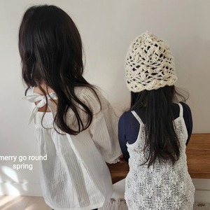 【MERRY GO ROUND】レースロングキャミ／アイボリー（80〜120cm）
