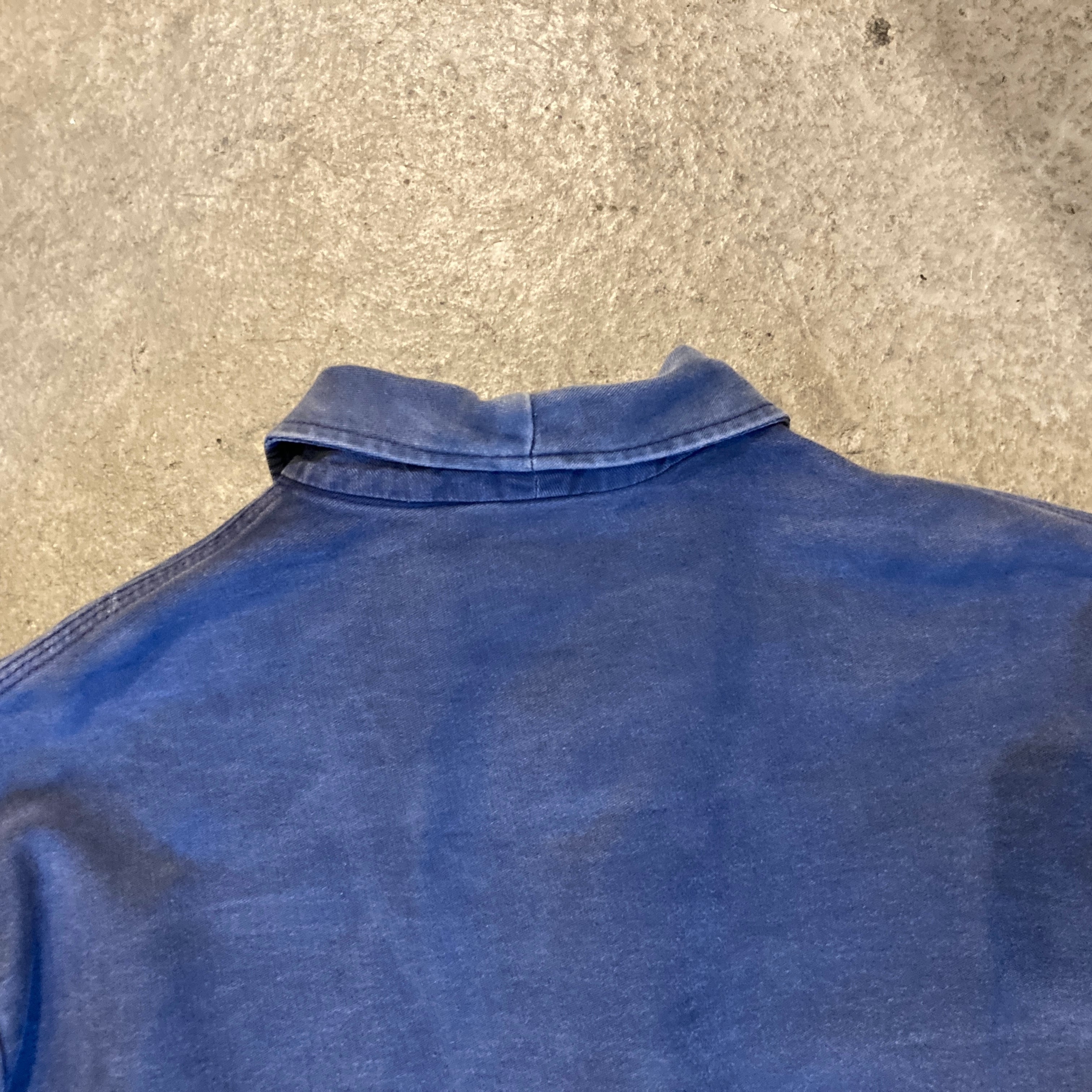 F545】Vintage French Work Jacket ROFA Blue Moleskin Style 56