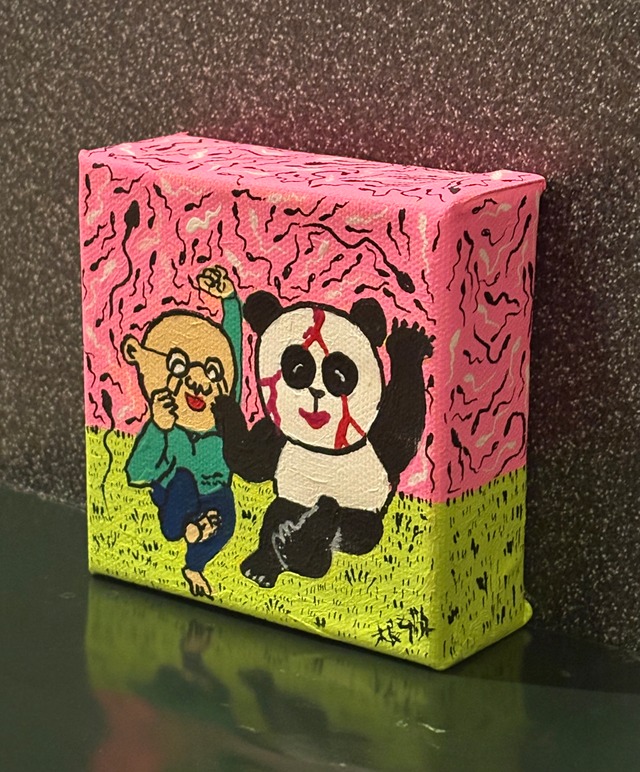 1点もの3Dキャンバス絵画『ワーイ、ワーイ』