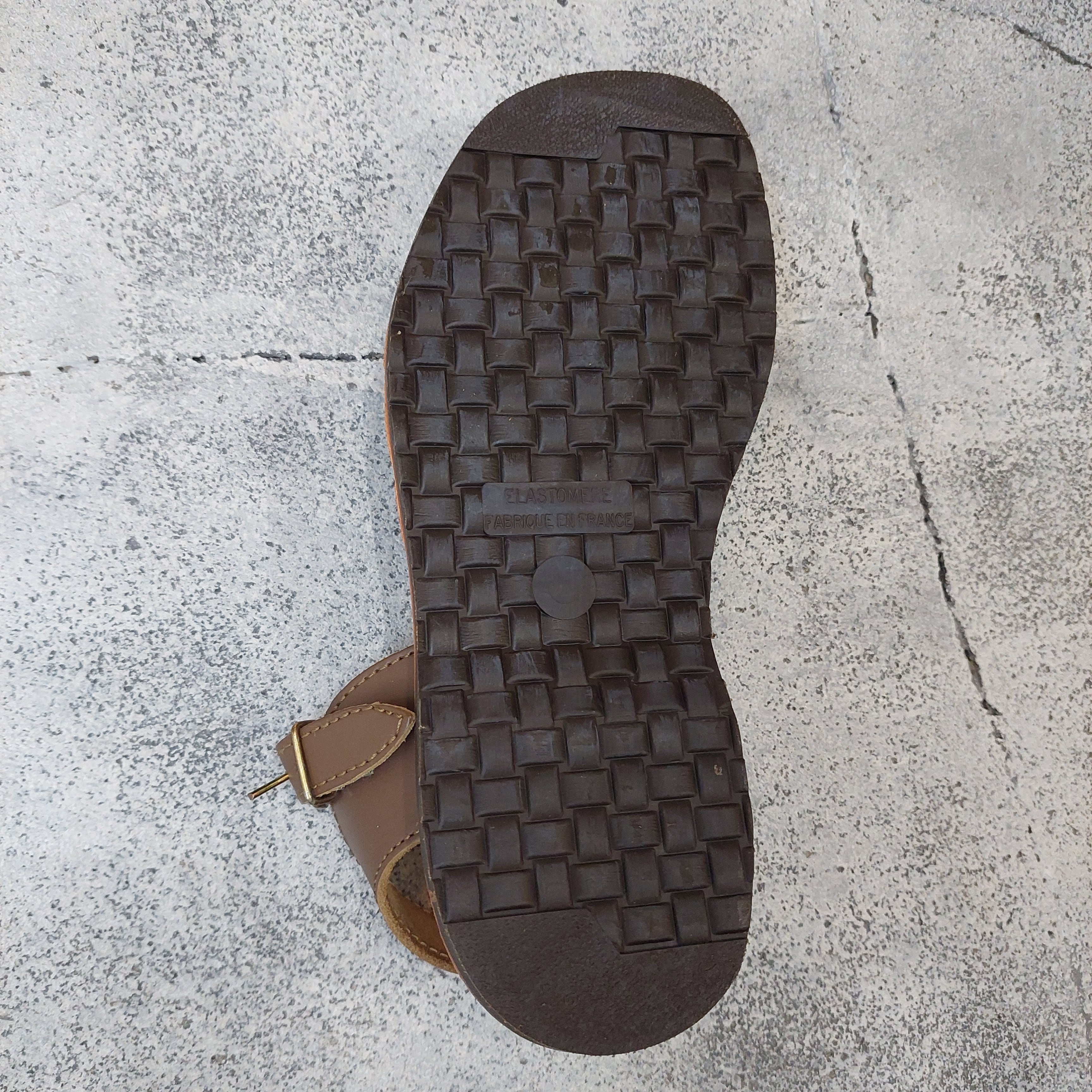 Dead stock】French army leather sandal 36 [Y-15]デッドストック