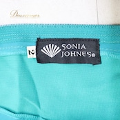 フラメンコ 衣装 SONIA JOHNES ソニアジョーンズ トップス ブラウス ブルー系 グリーン系 青緑 緑 レース フリル ダンス パーティ 発表会 華やか おしゃれ ダンス衣装 舞台 かわいい エレガント