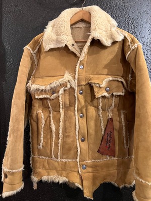 GOOD KARMA MOUTON TRUCKER JACKET "LUKE" CAMEL COLOR size 1