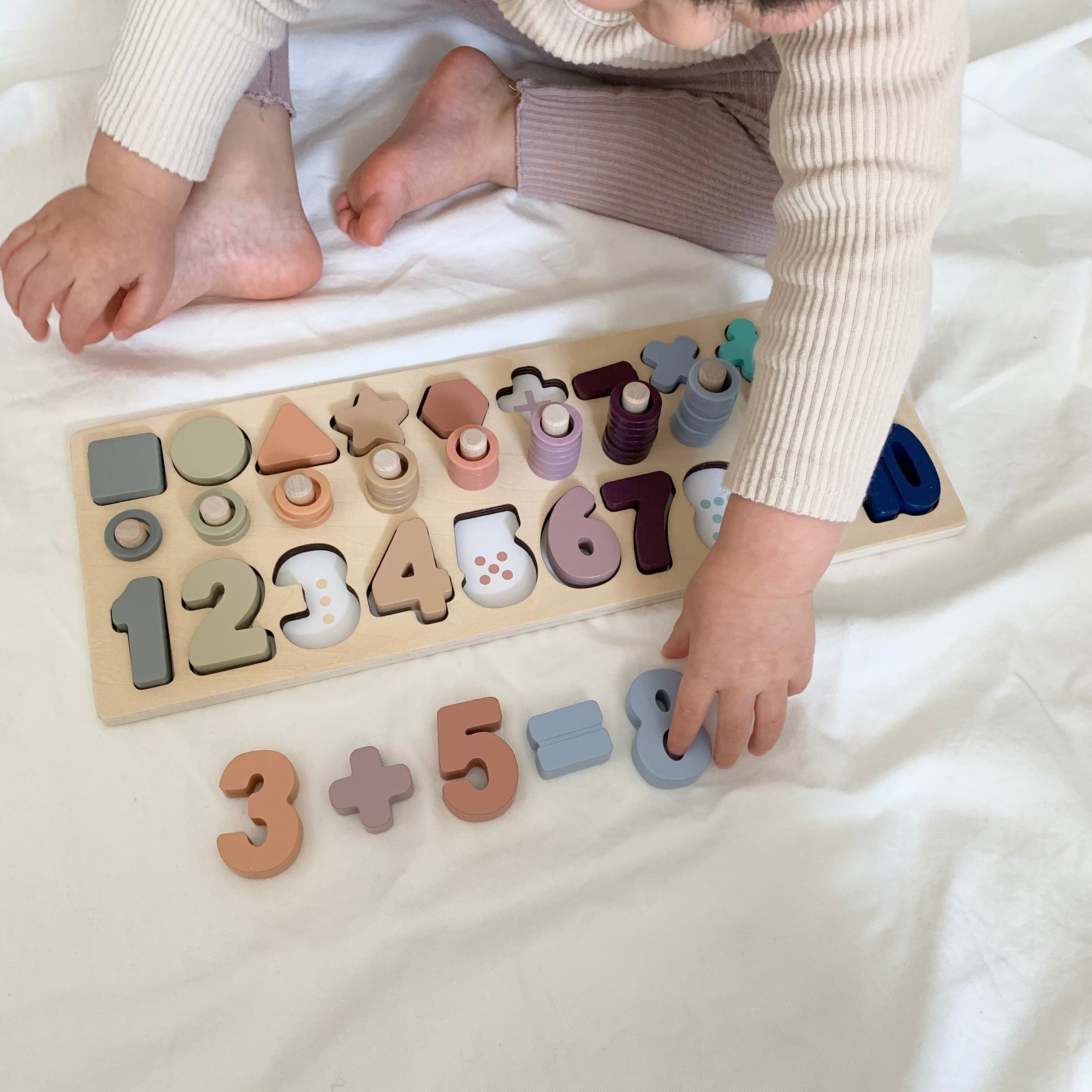 wooden toy 型はめパズル 木のおもちゃ モンテッソリー 知育玩具 数字