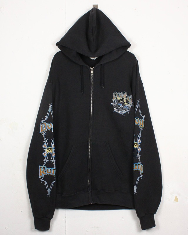 【Caka act2】00's “Lee”“Dog Run” Graphic Zip Hoodie