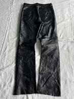 "CHANGING TIMES" Leather Patchwork Flared Pants