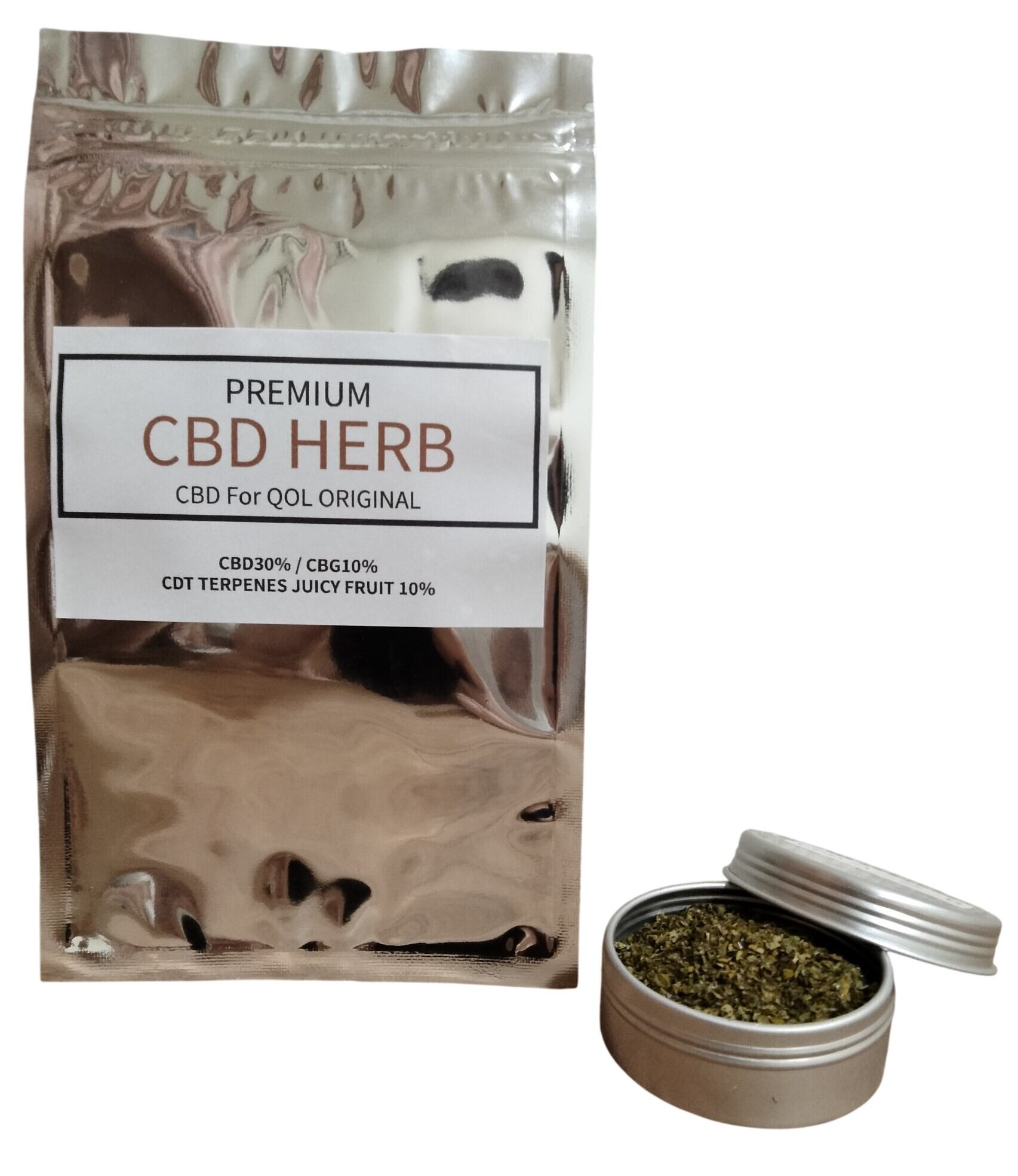 3グラム CBDハーブ CBD30%/CBG10%/CDT TERPENES JUICY FRUIT 10%配合