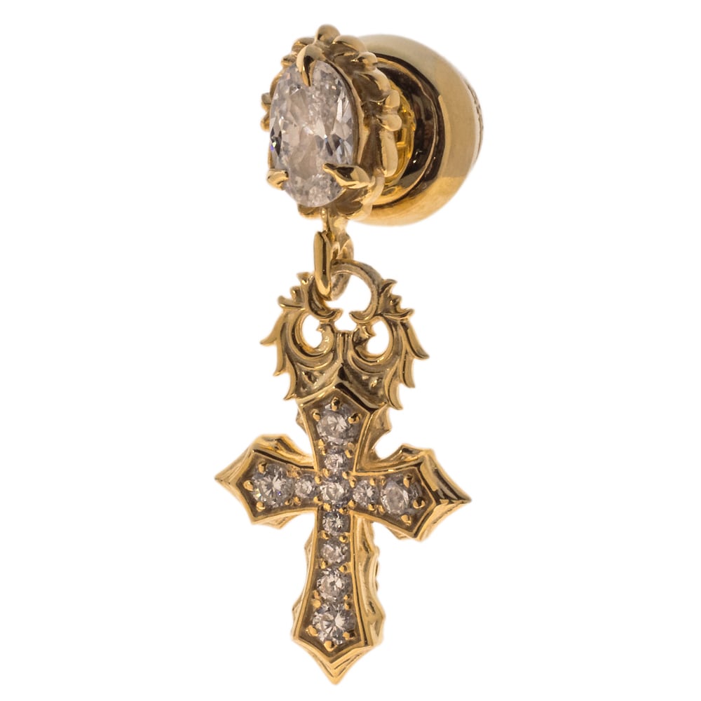 タイニーパヴェクロスピアス2 片耳分 ACE0211 Tiny Pavé Cross Earrings 2 シルバーアクセサリー Silver Jewelry Brand