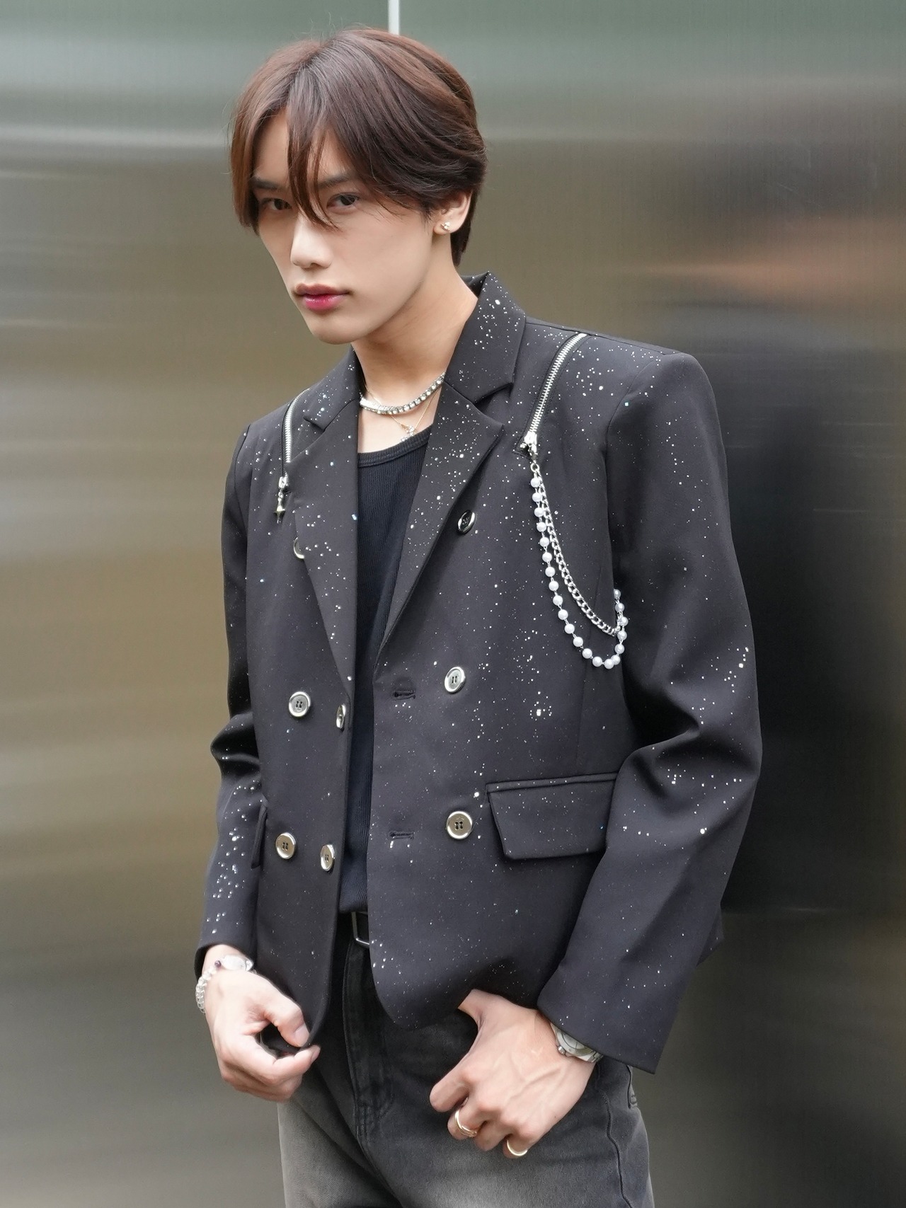 ALUDE SELECT】both shoulder short jacket | 【ALUDE】韓国メンズ 
