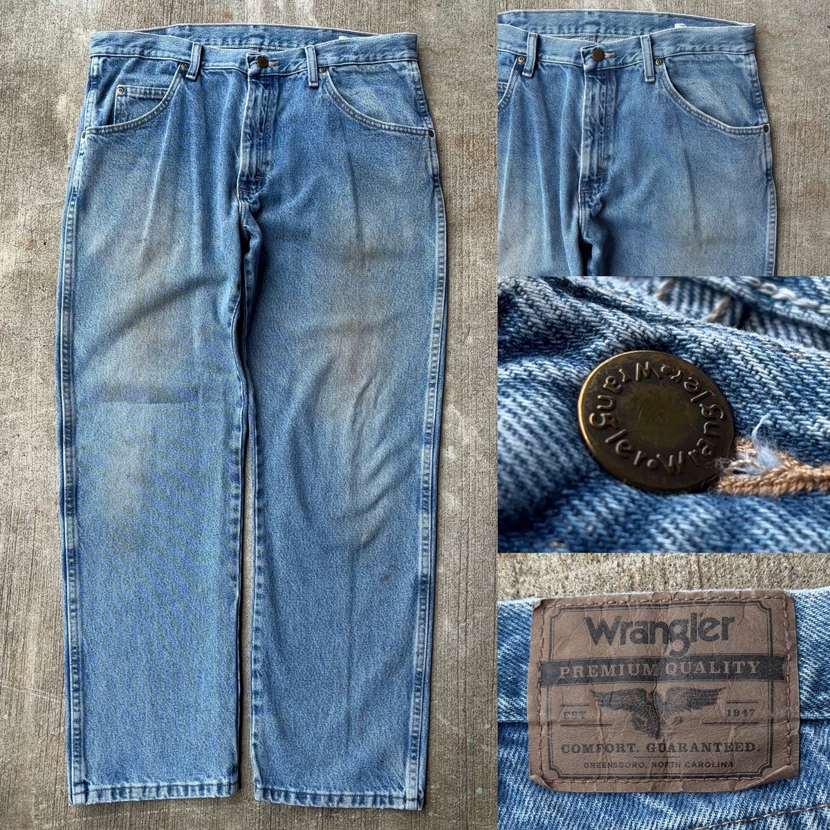 Wrangler Straight Denim Pants W36 ラングラー ストレートシルエット 