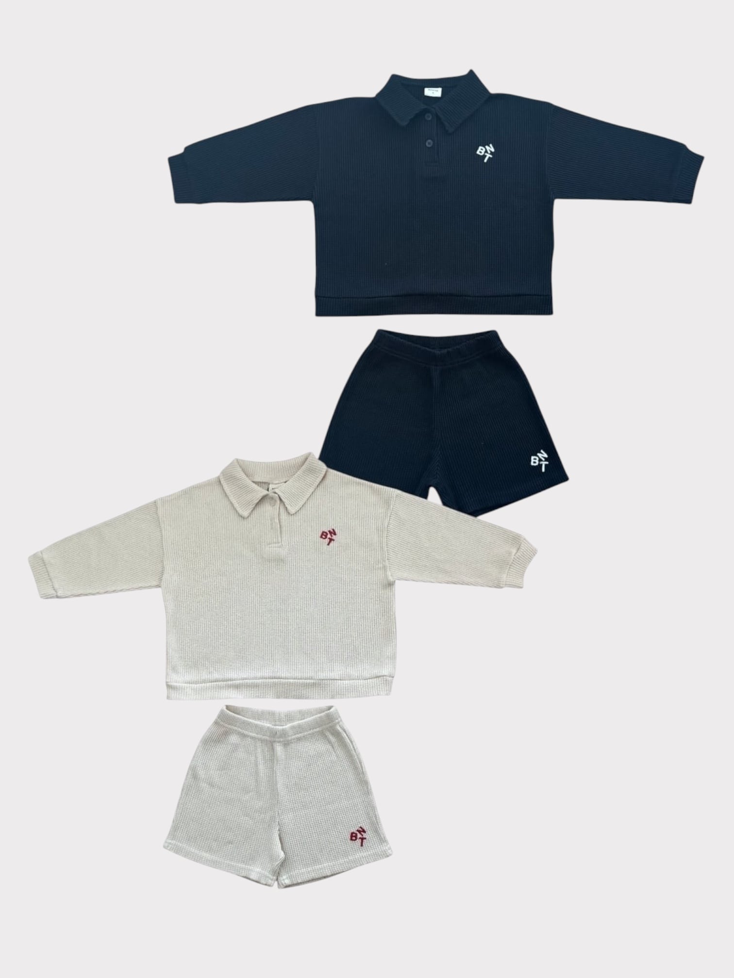 BNT waffle polo set