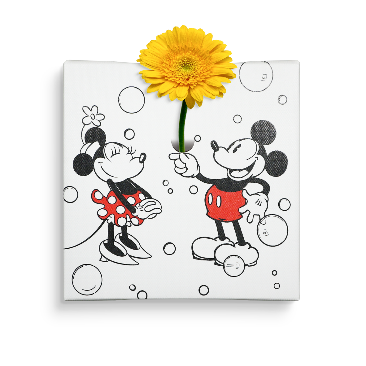 【非売品】ディズニーストア　25周年　アートパネル ディズニー アートパネル ミッキー ミニー 一輪挿し IKE-DSNY