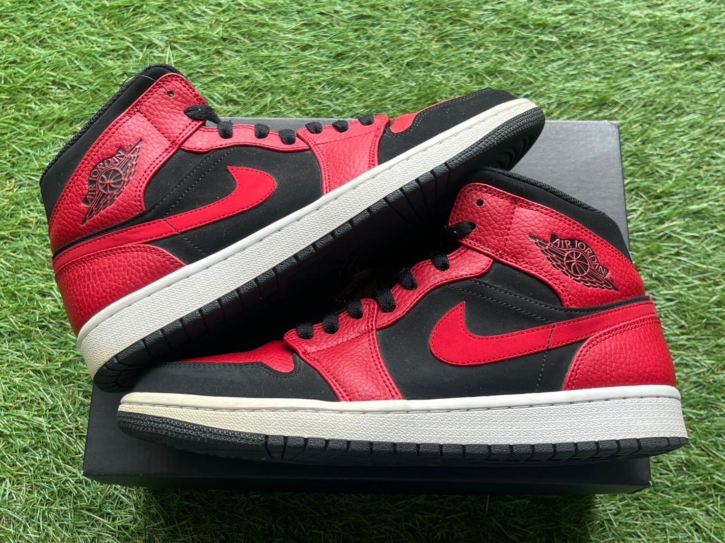 NIKE AIR JORDAN 1 MID REVERSE BRED 554724-054 27㎝ 10171 | BRAND  