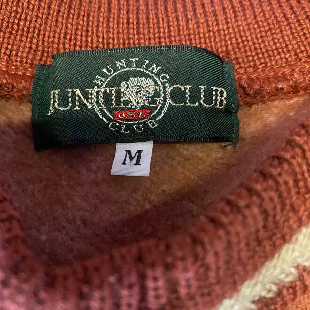 日本製 90年代 HUNTING CLUB ロゴ刺繍 スウェット トレーナー メンズM 