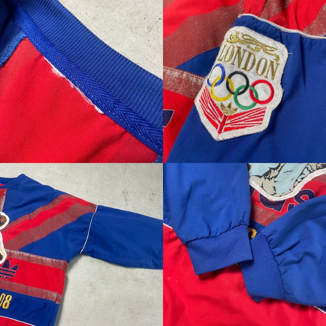 80年代 adidas アディダス プルオーバーシャツ OLYMPIC GAMES LONDON 