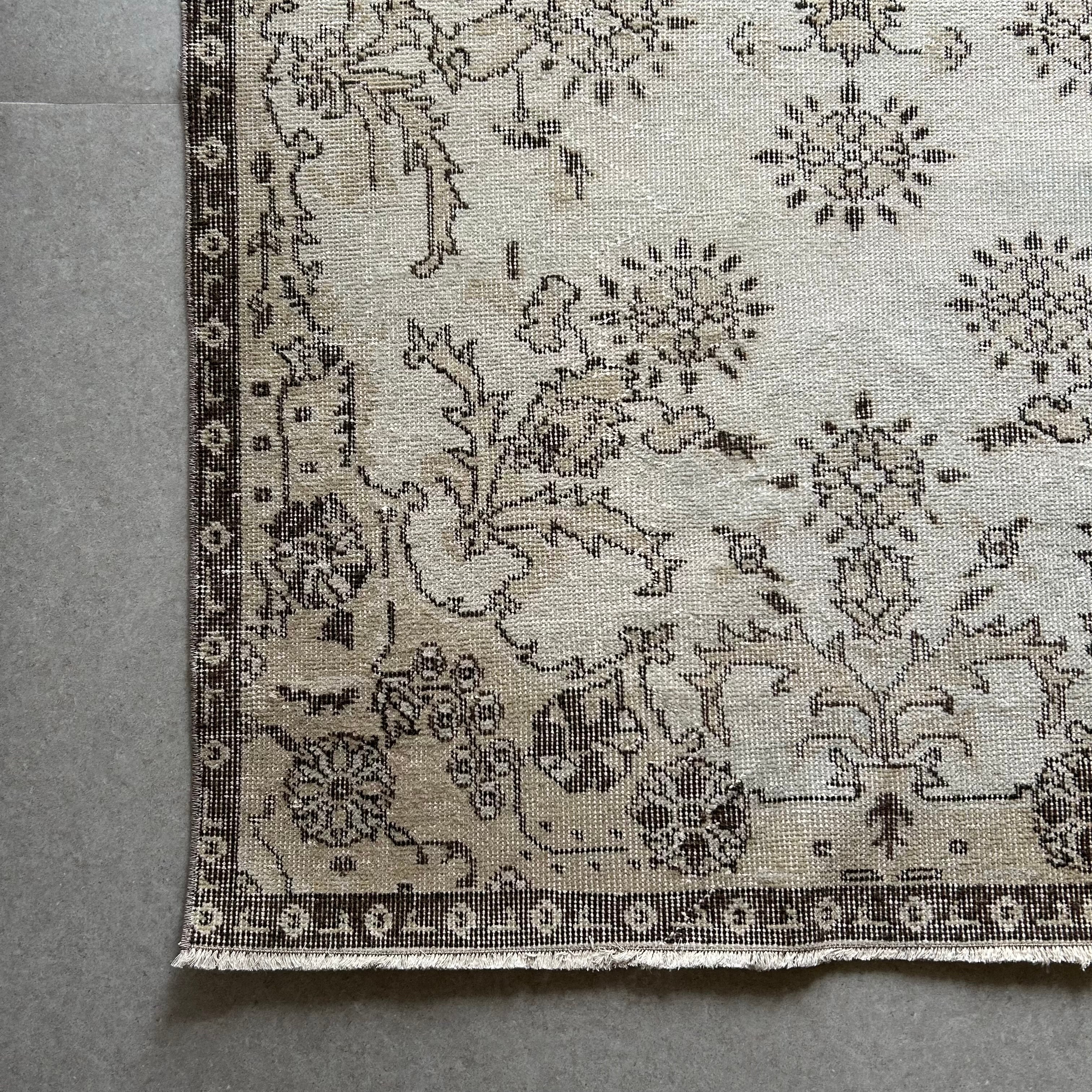Vintage rug beige 211×119/ヴィンテージラグ トルコラグ 27250503