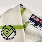 PGAELO パジェロ ボーダー デザイン BD ボタンダウン 長袖シャツ L/ホワイト系 メンズ ゴルフ