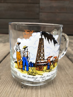 Gulf Oil Collectors Series Glass ''Old Spindletop'' Mug/ガルフ オイル コレクションシリーズ マグカップ グラス スピンドルトップ