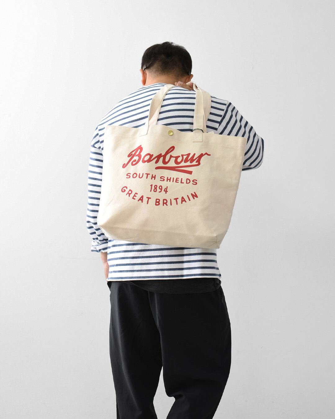 Barbour [バブアー] script tote bag [UBA0752] スクリプト ロゴトート