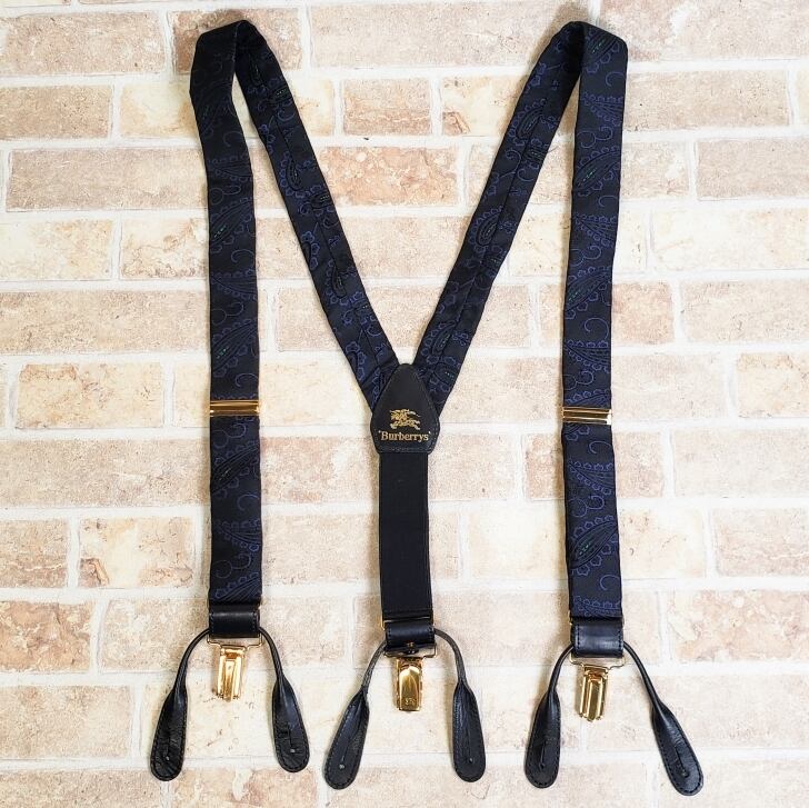 美品 バーバリー Burberrys ☆ ヴィンテージ 2way サスペンダー Y型