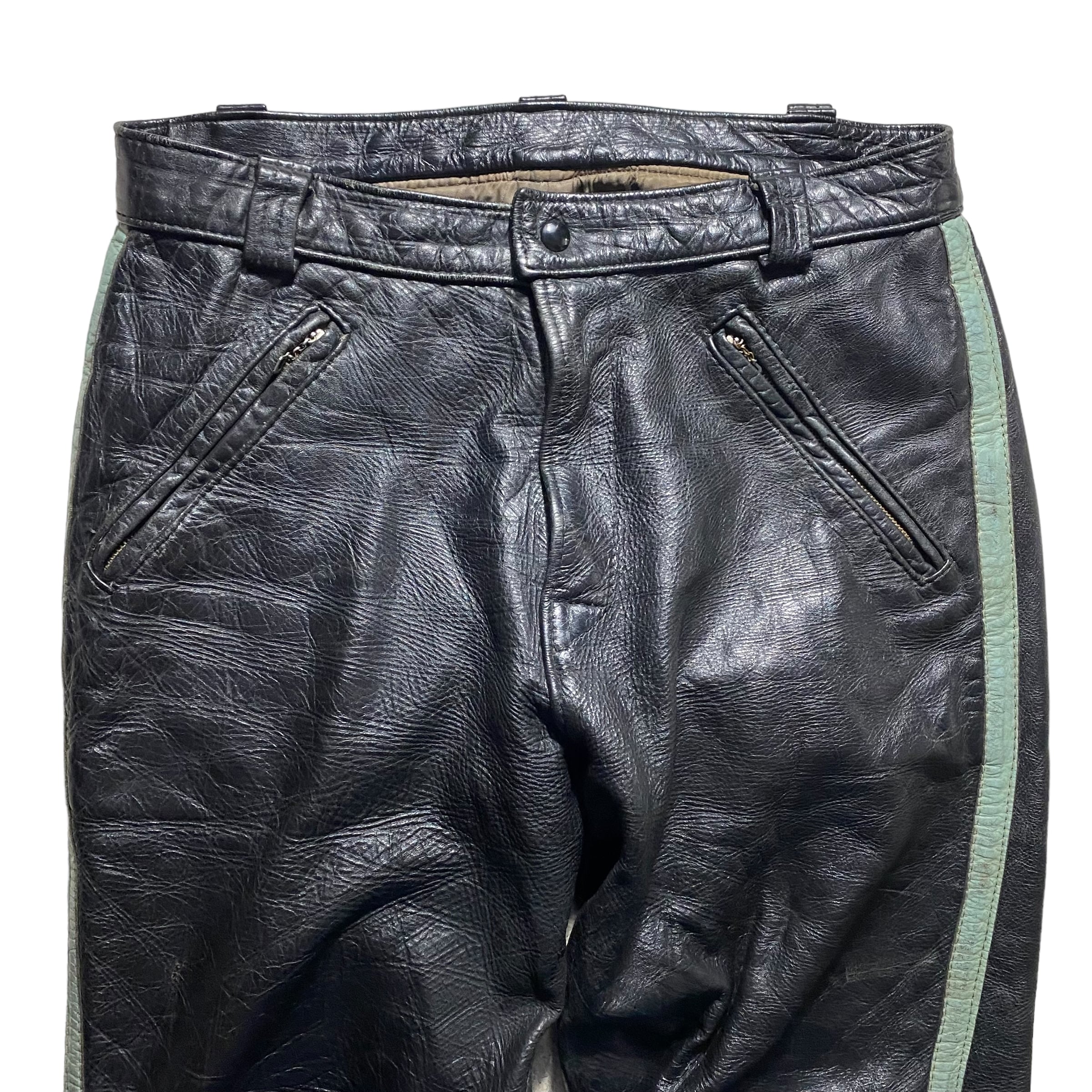 vintage 1970's BATES side line leather pants | NOIR ONLINE