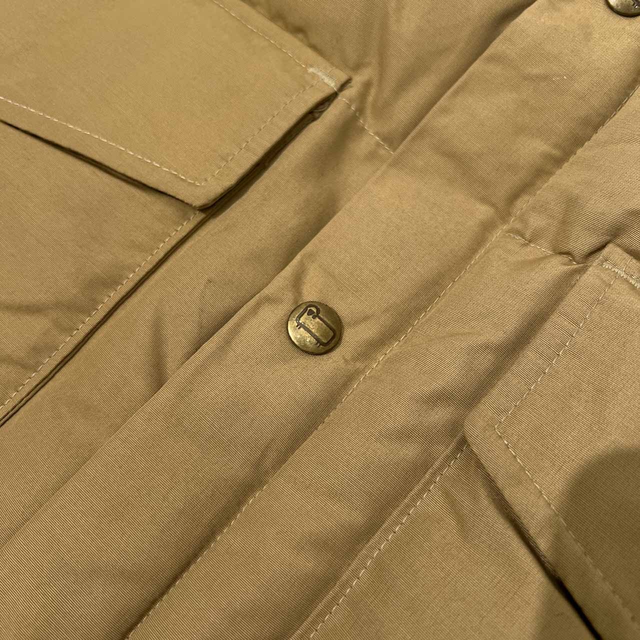 80s USA製 ビンテージ 紺タグ WOOLRICH ウールリッチ 60/40 ロクヨンクロス ダウンベスト M /ベージュ