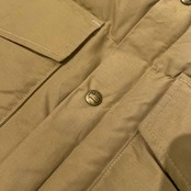 80s USA製 ビンテージ 紺タグ WOOLRICH ウールリッチ 60/40 ロクヨンクロス ダウンベスト M /ベージュ