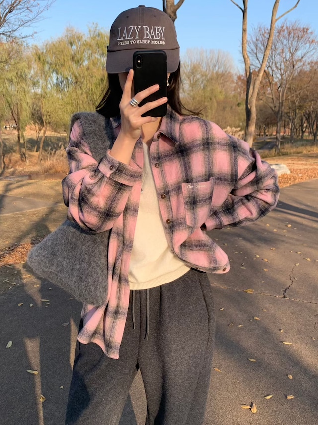 (予約) signature / Merry check shirt 2color