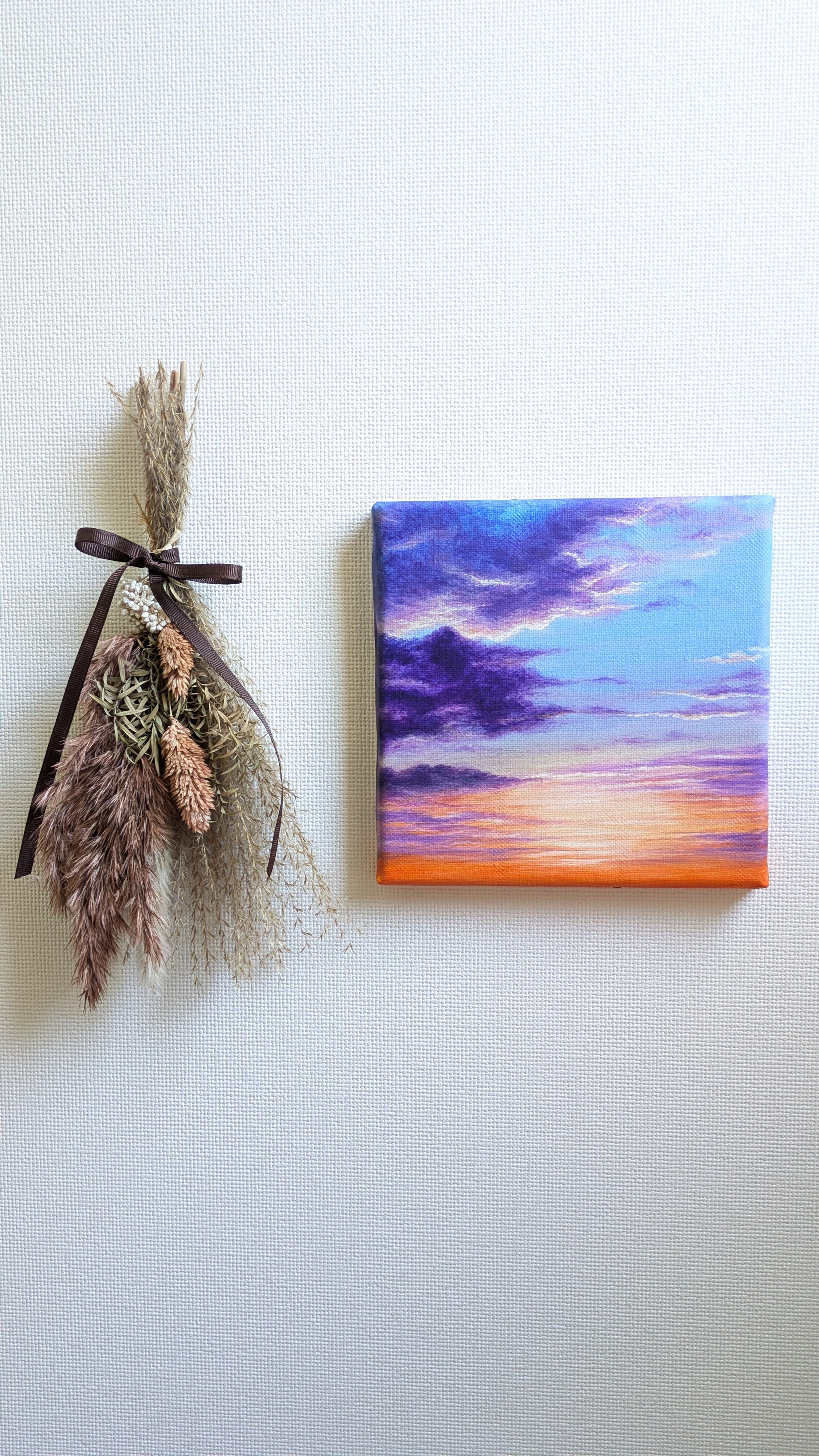 油絵 油彩 油彩画 絵 絵画【青空の下に咲くラベンダー】 | PAY ID
