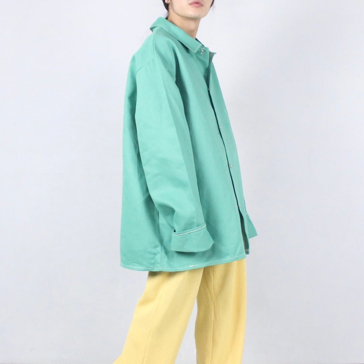DEADSTOCK オーバーサイズ ミントグリーン カバーオールジャケット