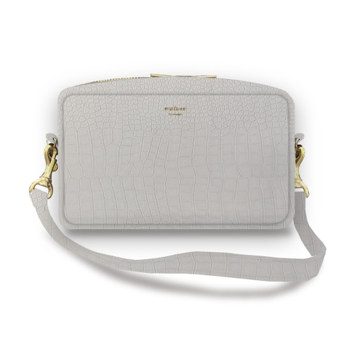 happy Inslins bag Spacious LIBERTY  “white croco leather”