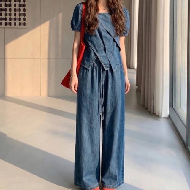 Asymmetry Denim Set LA260724