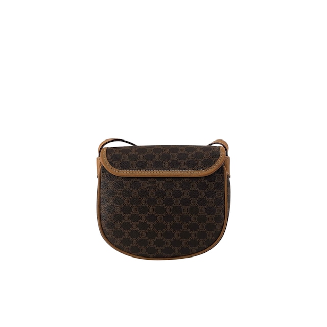 CELINE セリーヌ マカダム ショルダーバッグ ブラウン トリオンフ PVC ミニバッグ vintage ヴィンテージ オールド mfvtfa