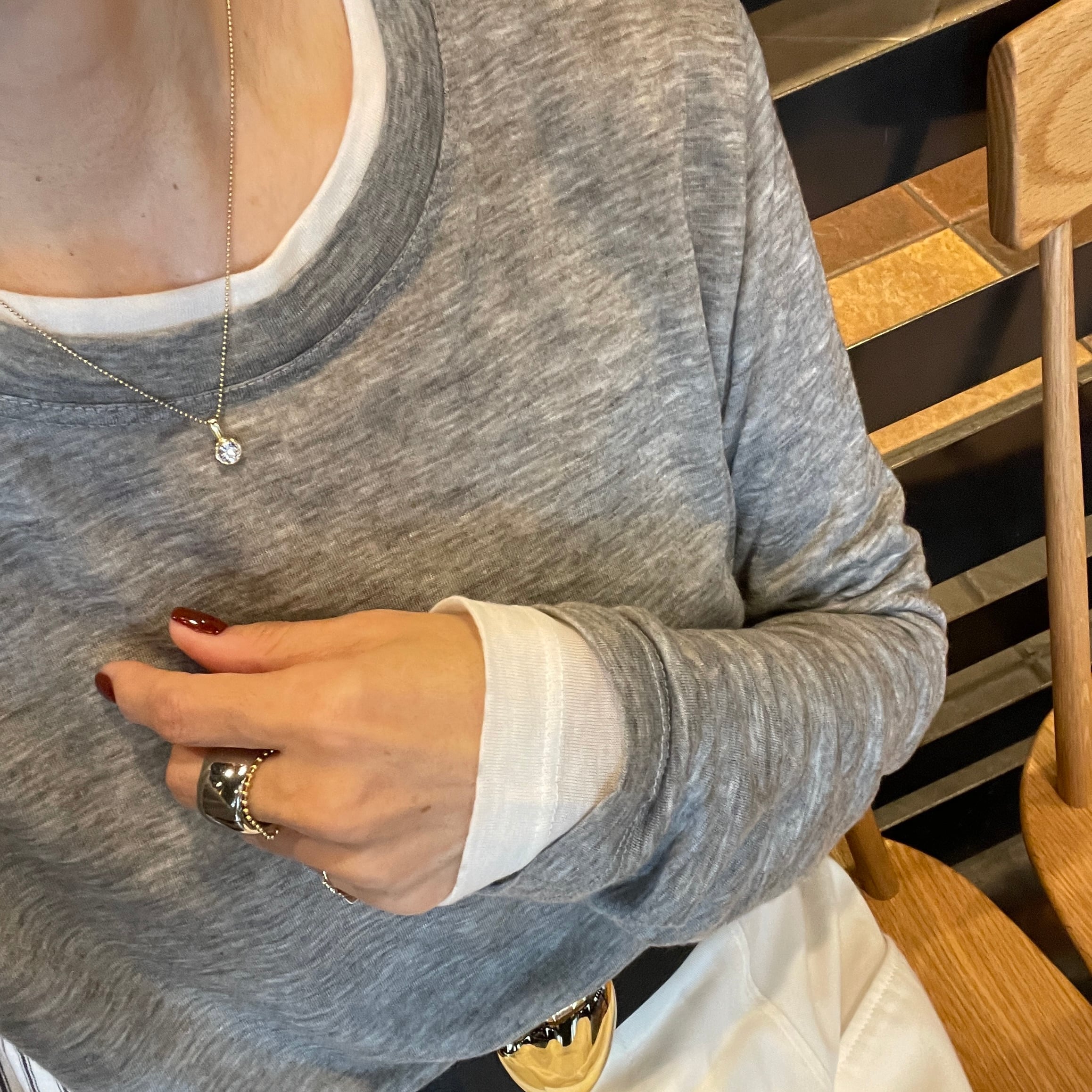 レイヤードセットプルオーバー グレー ＜Galon de OHAO＞ | 3e