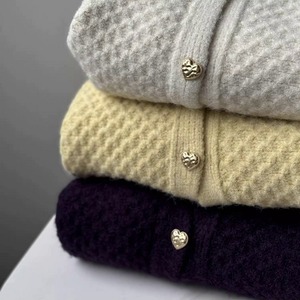 ニット 柄 編み カーディガン 10350