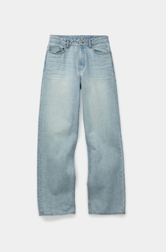 [COOR][WOMEN] Relaxed Embossed Denim Pants (Vintage Blue) 正規品 韓国ブランド 韓国通販 韓国代行 韓国ファッション クール クーア クアー 日本 店舗