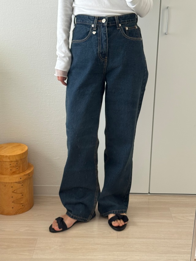 (予約) pretty young thing / Polyester denim pants 1color　