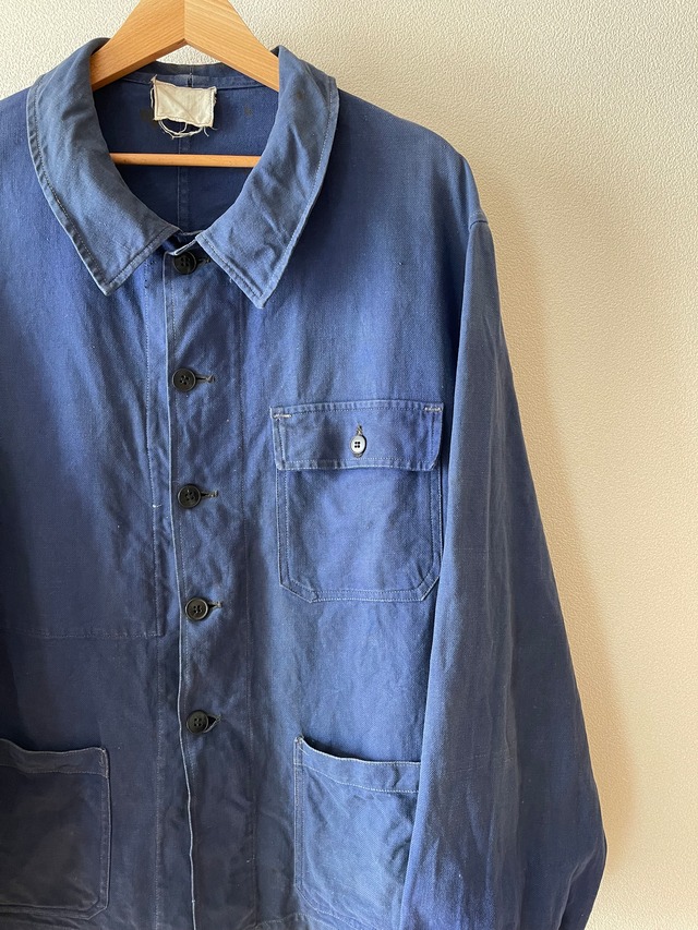 1960s French Blue cotton Work Jacket