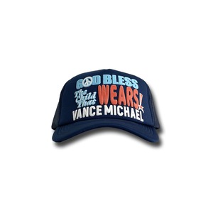 VANCE MICHAEL God Bless The Child Trucker Hat -BLUE-