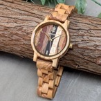 EINBAND Reise Mix Wood × Olive 木製腕時計 40mm