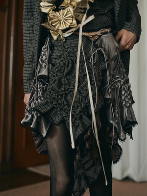【26AW | WOMEN】Create Clair クリエイトクレイル / スカート / Patch smocking skirt　15C21-317